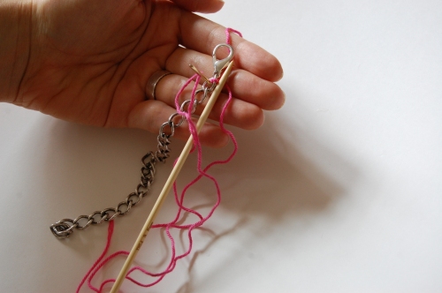 Knit chain DIY Marni bracelet