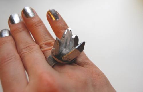 Pamela Love-inspired crystal ring DIY tutorial