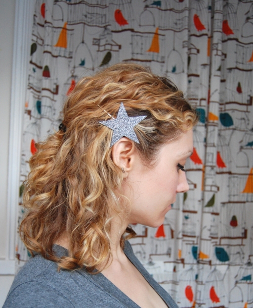 glitter star hair pin accessory headband