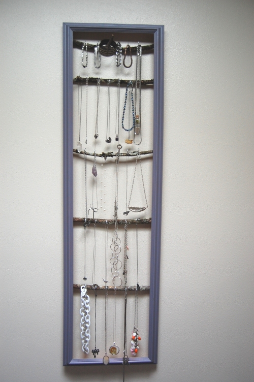 jewelry organization rack storage DIY