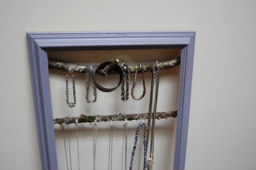 jewelry organization rack storage DIY