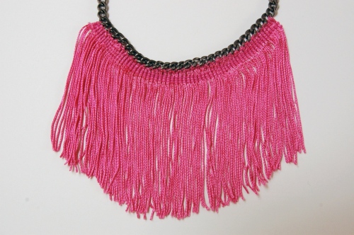 Missoni inspired fringe necklace tutorial DIY